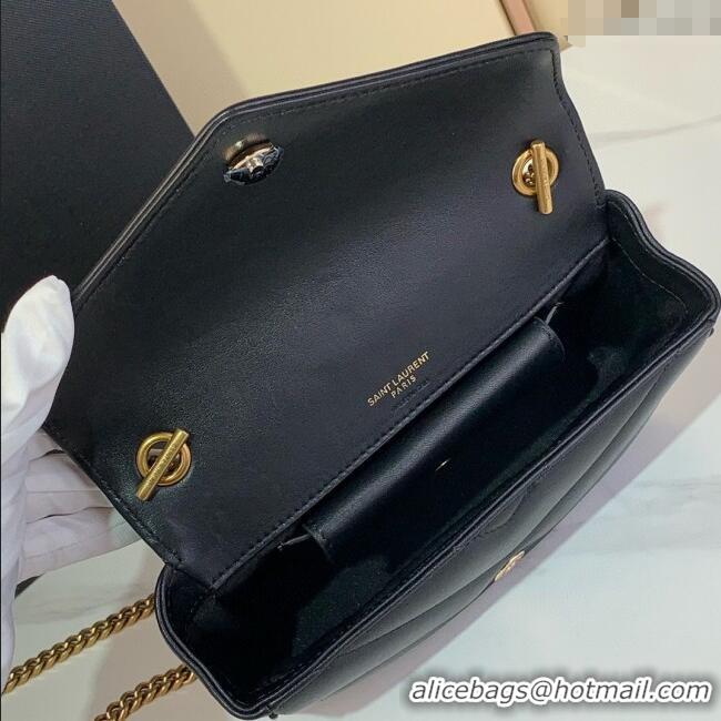 Famous Brand Saint Laurent Loulou Mini Bag in Matelasse Lambskin 821749 Black/Gold 2025