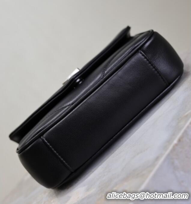 Buy Fashionable Saint Laurent Loulou Mini Bag in Matelasse Lambskin 821749 Black/Silver 2025