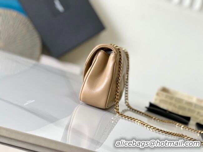 New Fashion Saint Laurent Loulou Mini Bag in Matelasse Lambskin 821749 Beige 2025