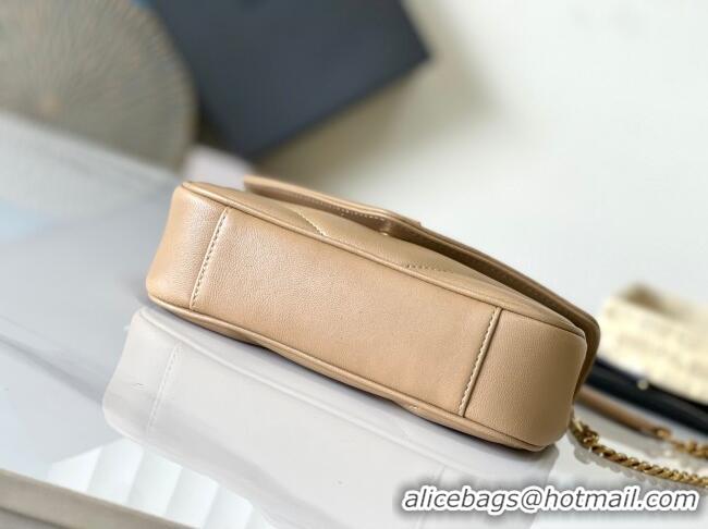 New Fashion Saint Laurent Loulou Mini Bag in Matelasse Lambskin 821749 Beige 2025