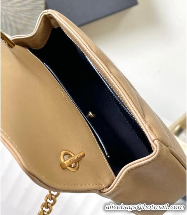 New Fashion Saint Laurent Loulou Mini Bag in Matelasse Lambskin 821749 Beige 2025