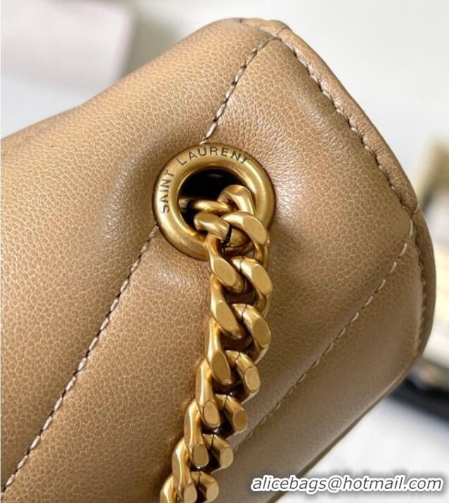 New Fashion Saint Laurent Loulou Mini Bag in Matelasse Lambskin 821749 Beige 2025