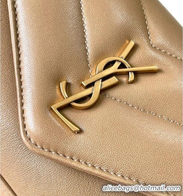 New Fashion Saint Laurent Loulou Mini Bag in Matelasse Lambskin 821749 Beige 2025