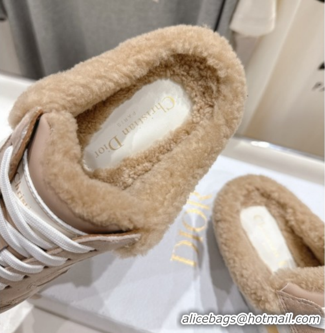 Perfect Dior Star Sneaker Mules in Suede and Wool Beige 51029061