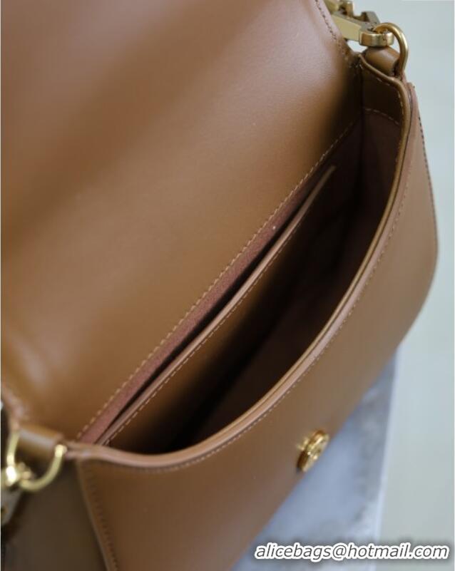 Best Price Saint Laurent Voltaire Bag in Cotton Linen and Leather 753824 Brown 2025