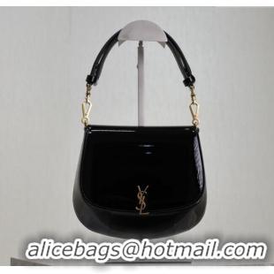 Top Grade Saint Laurent Voltaire Bag in Patent Leather 753824 Black 2025