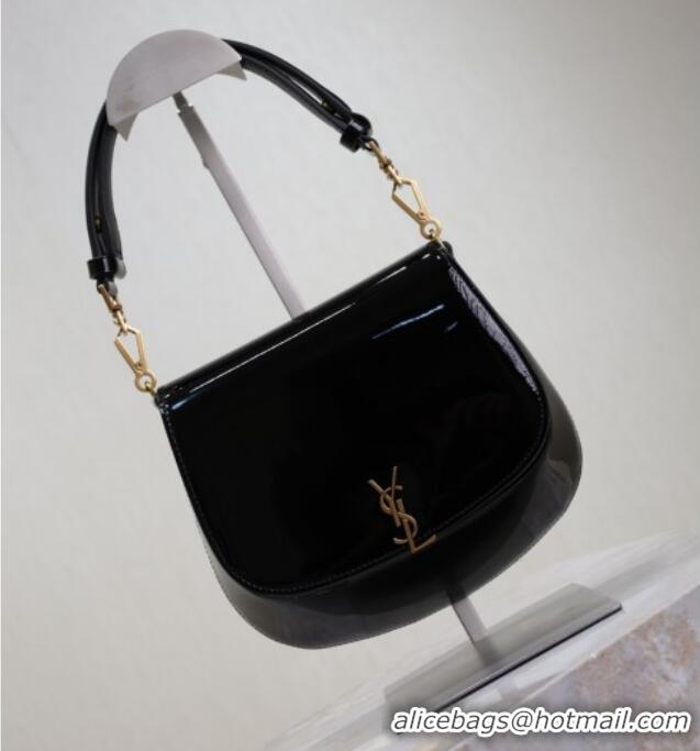 Top Grade Saint Laurent Voltaire Bag in Patent Leather 753824 Black 2025