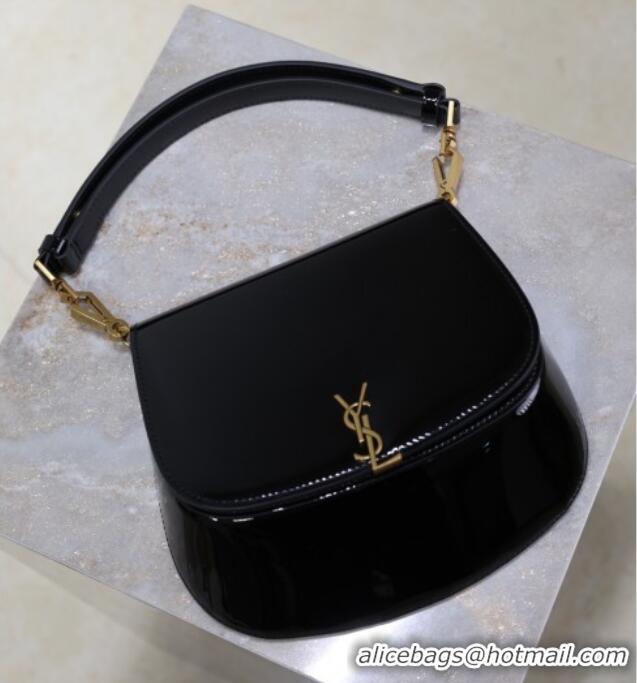 Top Grade Saint Laurent Voltaire Bag in Patent Leather 753824 Black 2025