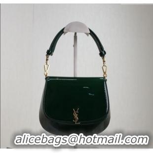 Pretty Style Saint Laurent Voltaire Bag in Patent Leather 753824 Green 2025