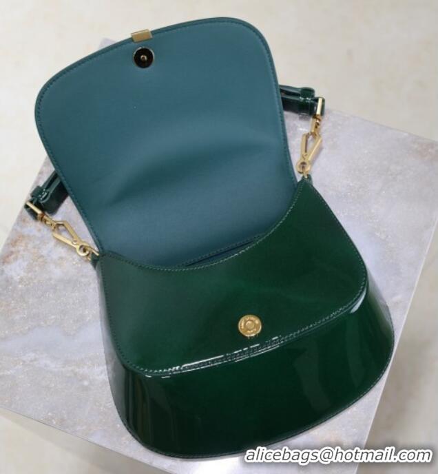 Pretty Style Saint Laurent Voltaire Bag in Patent Leather 753824 Green 2025