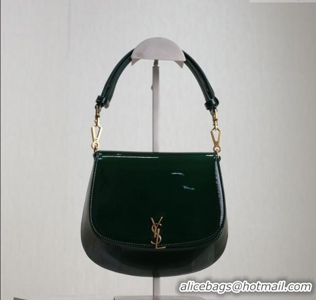 Pretty Style Saint Laurent Voltaire Bag in Patent Leather 753824 Green 2025