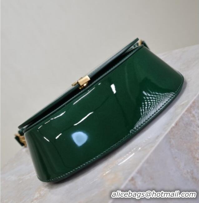 Pretty Style Saint Laurent Voltaire Bag in Patent Leather 753824 Green 2025