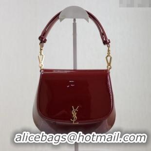 Luxury Discount Saint Laurent Voltaire Bag in Patent Leather 753824 Red 2025
