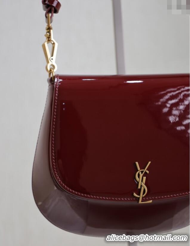 Luxury Discount Saint Laurent Voltaire Bag in Patent Leather 753824 Red 2025