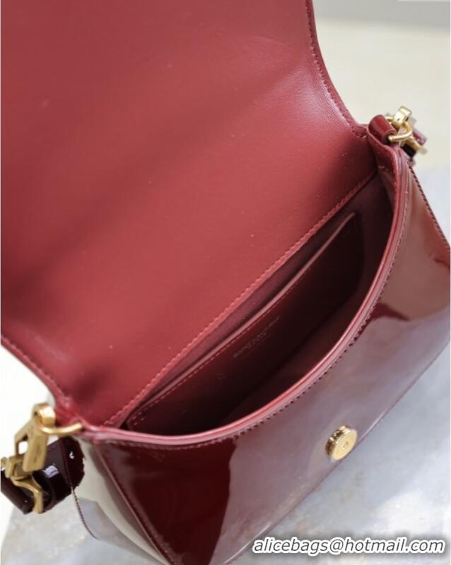 Luxury Discount Saint Laurent Voltaire Bag in Patent Leather 753824 Red 2025