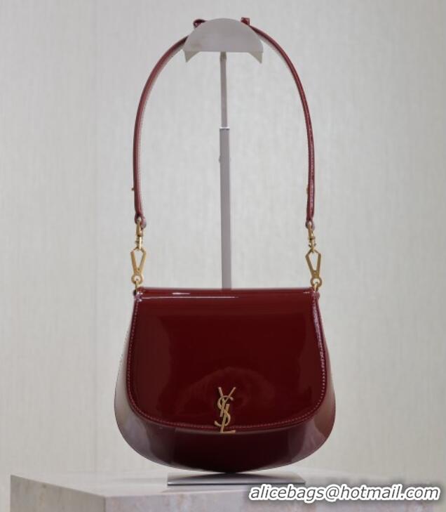 Luxury Discount Saint Laurent Voltaire Bag in Patent Leather 753824 Red 2025