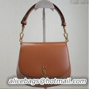Top Design Saint Laurent Voltaire Bag in Calf Leather 753824 Caramel Brown 2025