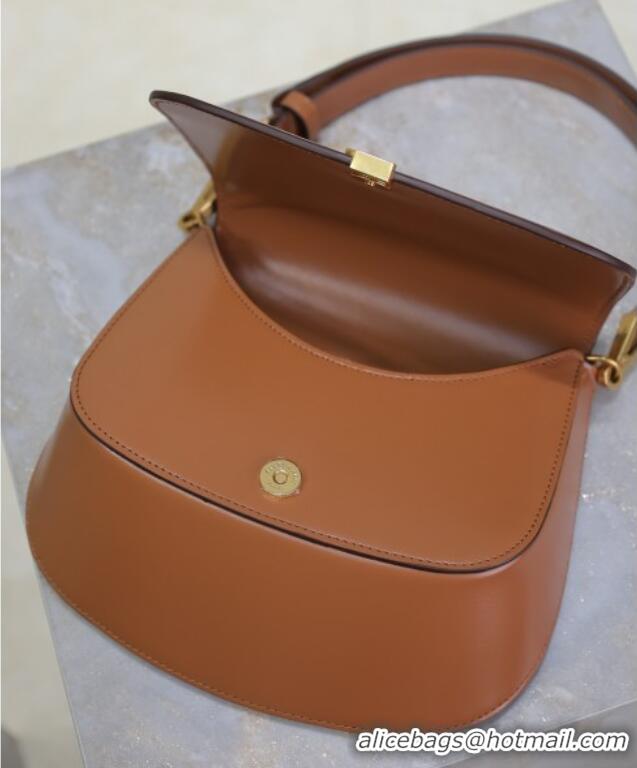 Top Design Saint Laurent Voltaire Bag in Calf Leather 753824 Caramel Brown 2025