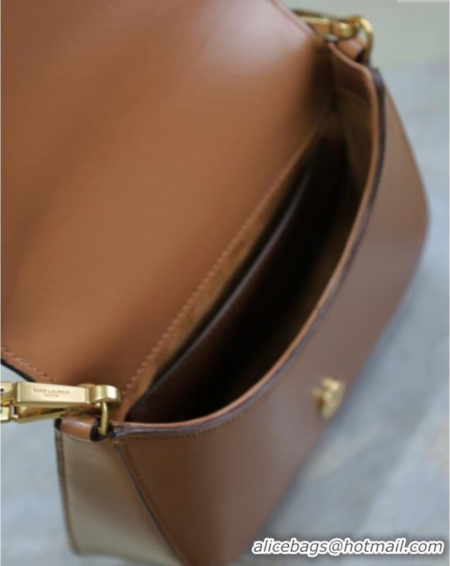 Top Design Saint Laurent Voltaire Bag in Calf Leather 753824 Caramel Brown 2025
