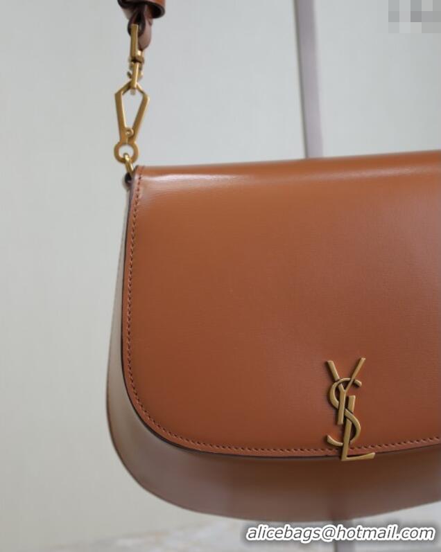 Top Design Saint Laurent Voltaire Bag in Calf Leather 753824 Caramel Brown 2025