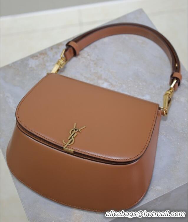 Top Design Saint Laurent Voltaire Bag in Calf Leather 753824 Caramel Brown 2025