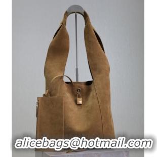 Top Grade Saint Laurent Suede Hobo Shoulder Bag 773686 Brown 2025