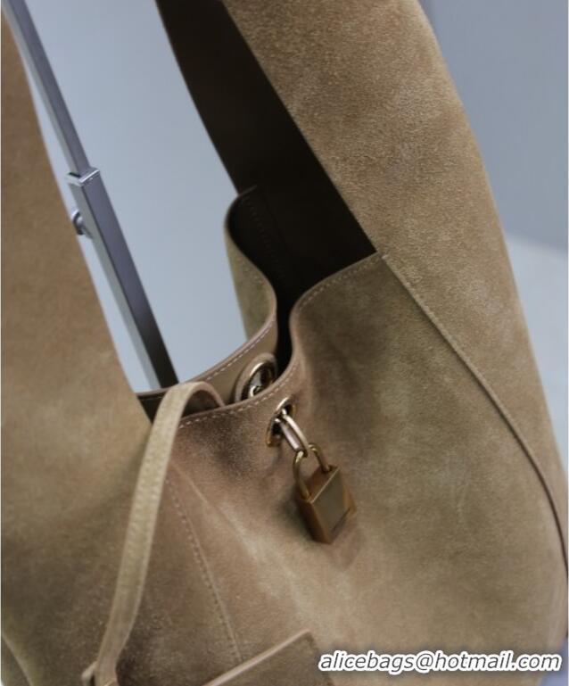 Top Grade Saint Laurent Suede Hobo Shoulder Bag 773686 Brown 2025