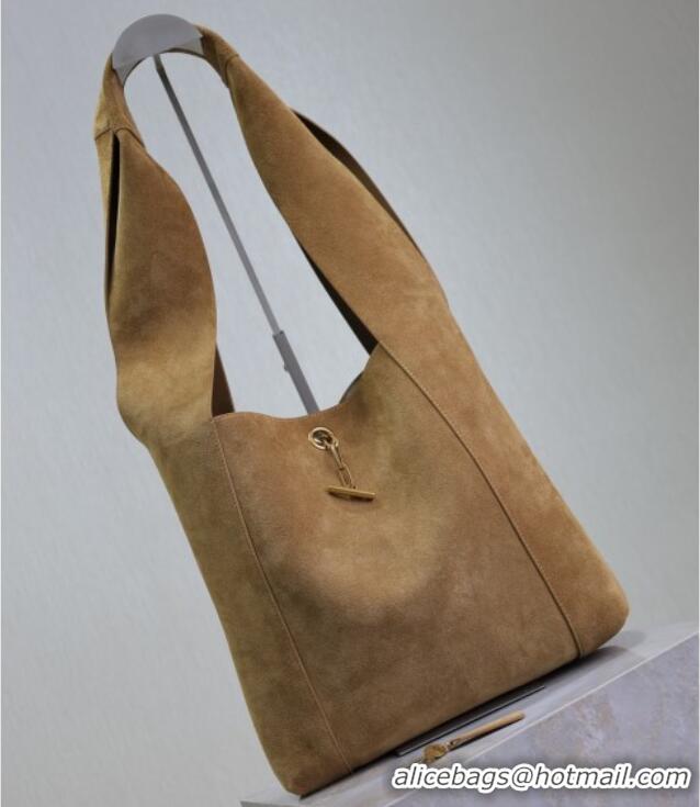 Top Grade Saint Laurent Suede Hobo Shoulder Bag 773686 Brown 2025
