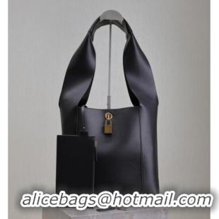 Discount Saint Laurent Leather Hobo Shoulder Bag 773686 Black 2025