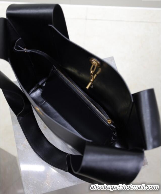 Discount Saint Laurent Leather Hobo Shoulder Bag 773686 Black 2025