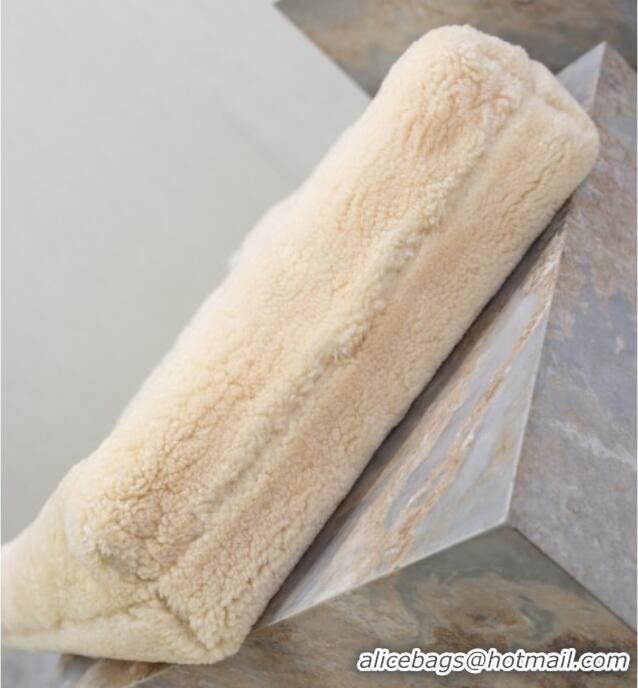 Grade Discount Saint Laurent Icare Maxi Shopping Bag in Shearling 698651 Cream White 2025