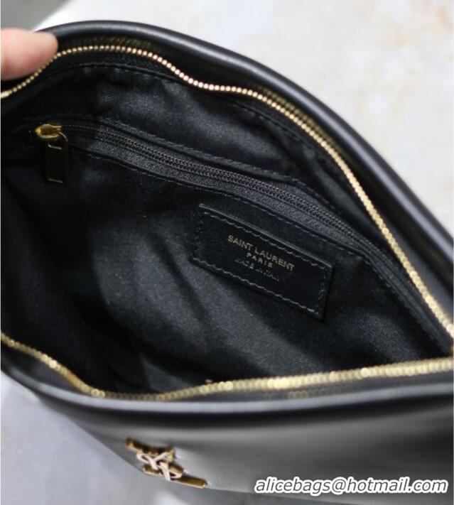 Top Quality Saint Laurent Calypso Pouch Clutch in Lambskin 765025 Black 2025