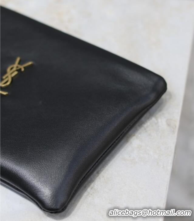 Top Quality Saint Laurent Calypso Pouch Clutch in Lambskin 765025 Black 2025