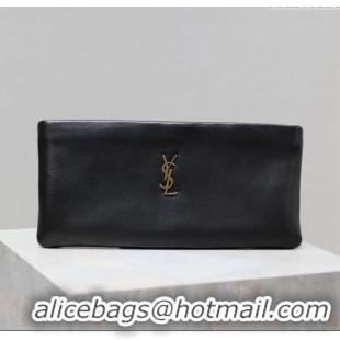 Fashion Discount Saint Laurent Calypso Long Pouch in Lambskin 774062 Black 2025