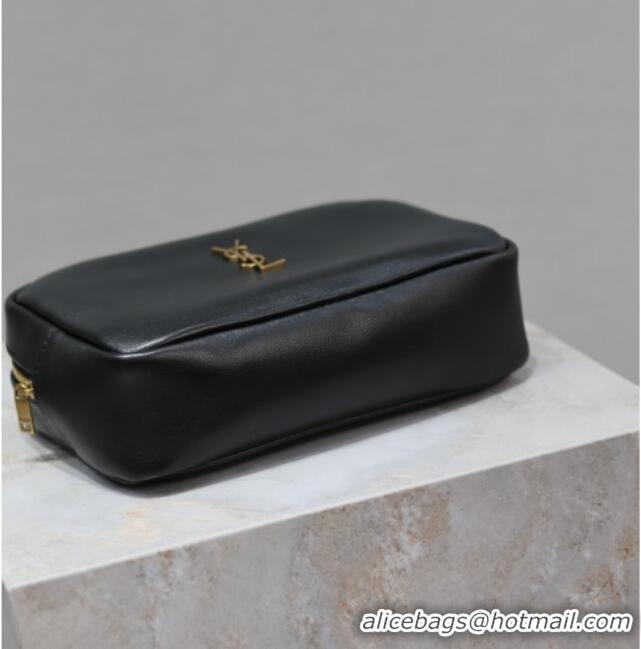 Big Discount Saint Laurent Calypso Cosmetic Pouch in Lambskin 767101/765026 Black