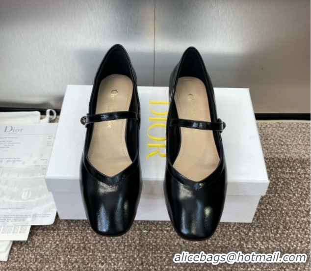 Sumptuous Dior New Mary Janes Pumps 3.5cm in Black Patent Calfskin Leather 1029087