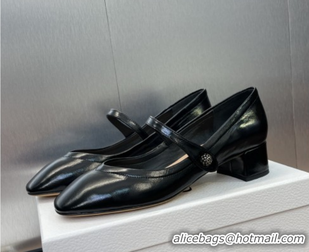 Sumptuous Dior New Mary Janes Pumps 3.5cm in Black Patent Calfskin Leather 1029087