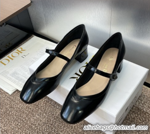 Sumptuous Dior New Mary Janes Pumps 3.5cm in Black Patent Calfskin Leather 1029087