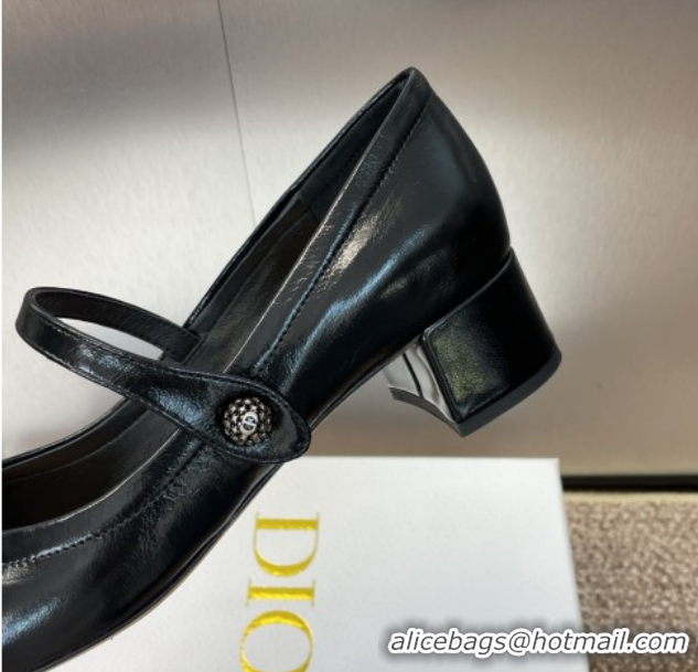 Sumptuous Dior New Mary Janes Pumps 3.5cm in Black Patent Calfskin Leather 1029087