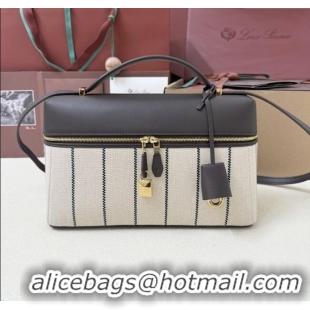 Promotional Loro Piana LP Extra Pocket Pouch L27 in Canvas and Leather 2302 Grey 2025