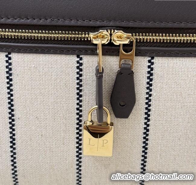 Promotional Loro Piana LP Extra Pocket Pouch L27 in Canvas and Leather 2302 Grey 2025