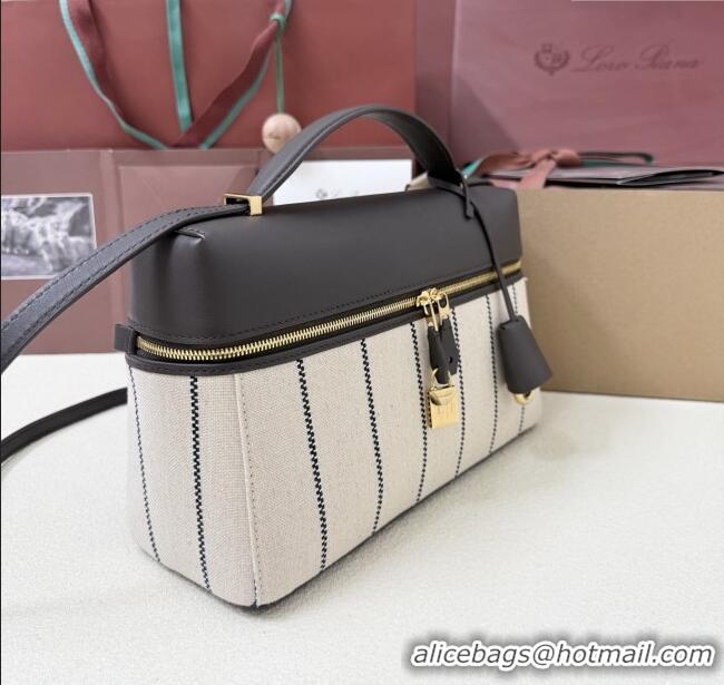 Promotional Loro Piana LP Extra Pocket Pouch L27 in Canvas and Leather 2302 Grey 2025