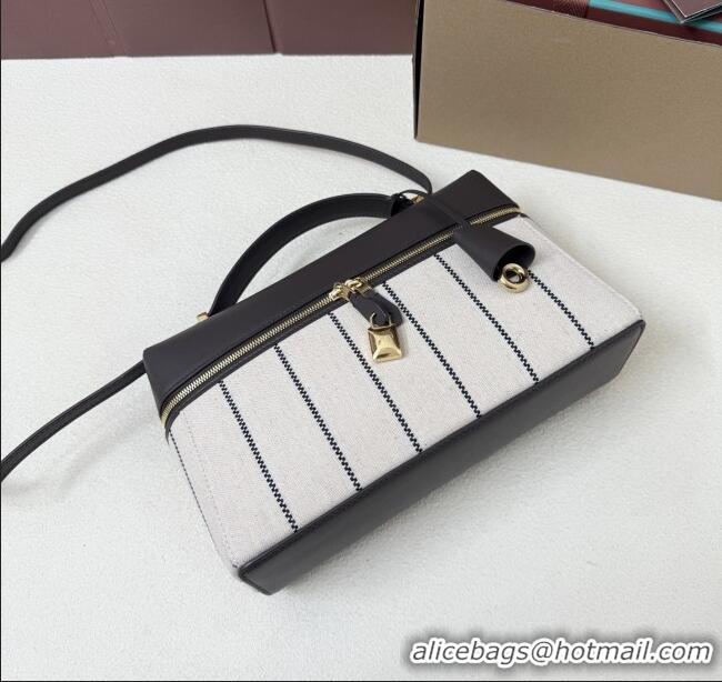 Promotional Loro Piana LP Extra Pocket Pouch L27 in Canvas and Leather 2302 Grey 2025