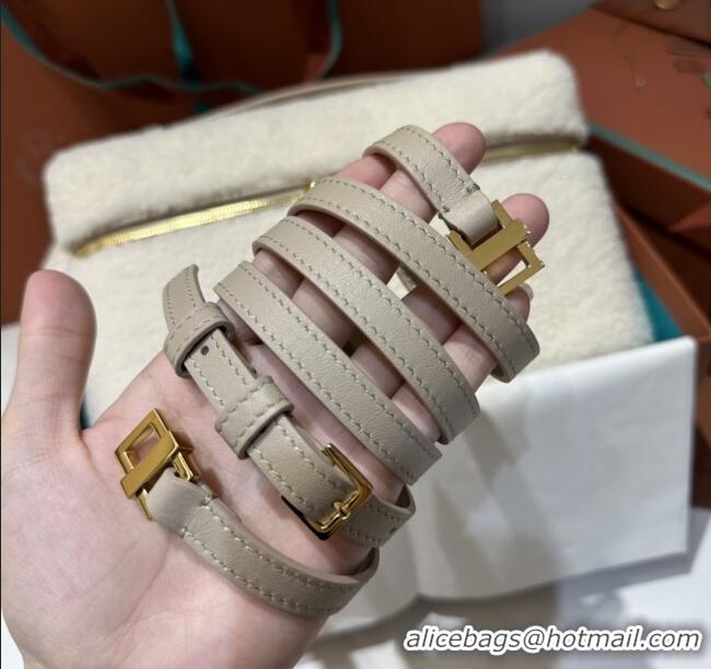 Top Grade Loro Piana LP Extra Pocket Pouch L27 in Shearling & Leather 2302 White 2025