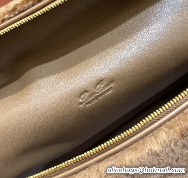 Trendy Design Loro Piana LP Extra Pocket Pouch L27 in Shearling & Leather 2302 Brown 2025