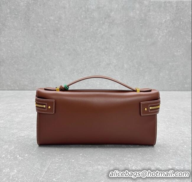 Big Discount Loro Piana Extra Clutch L29 in Smooth Calfskin 1971 Burnt Tan 2025