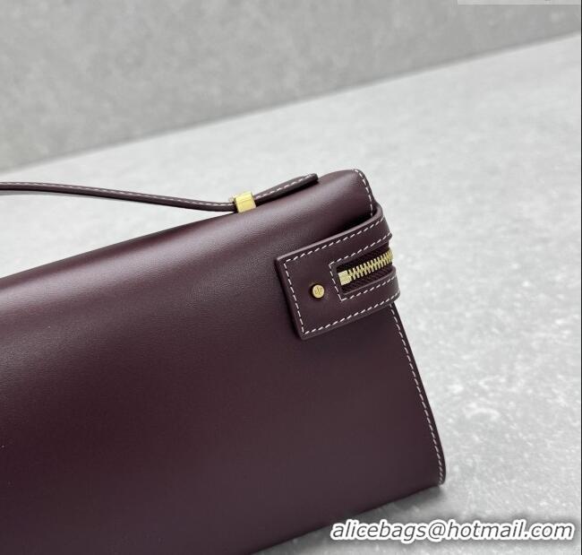 Best Product Loro Piana Extra Clutch L29 in Smooth Calfskin 1971 Burgundy 2025