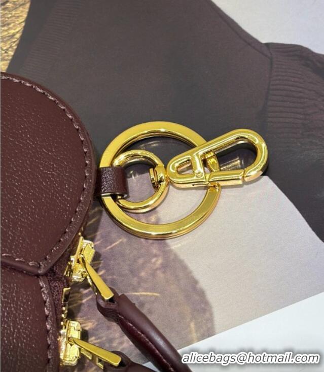 Trendy Design Alaia LE CŒUR Coin Purse in Goatskin 8841 Burgundy 2025