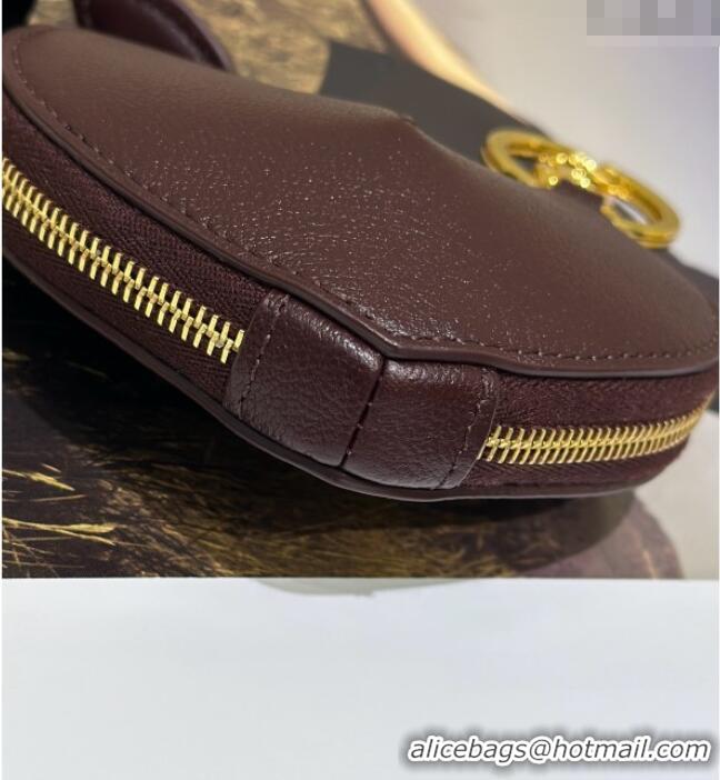 Trendy Design Alaia LE CŒUR Coin Purse in Goatskin 8841 Burgundy 2025