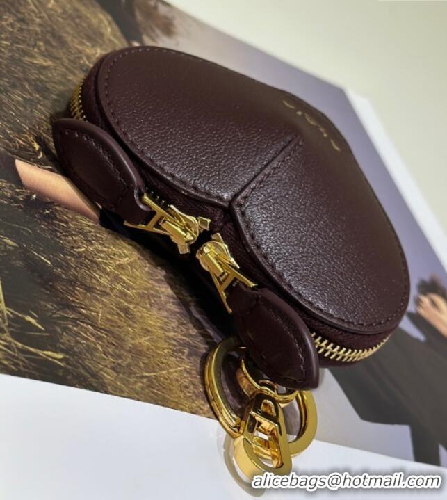 Trendy Design Alaia LE CŒUR Coin Purse in Goatskin 8841 Burgundy 2025